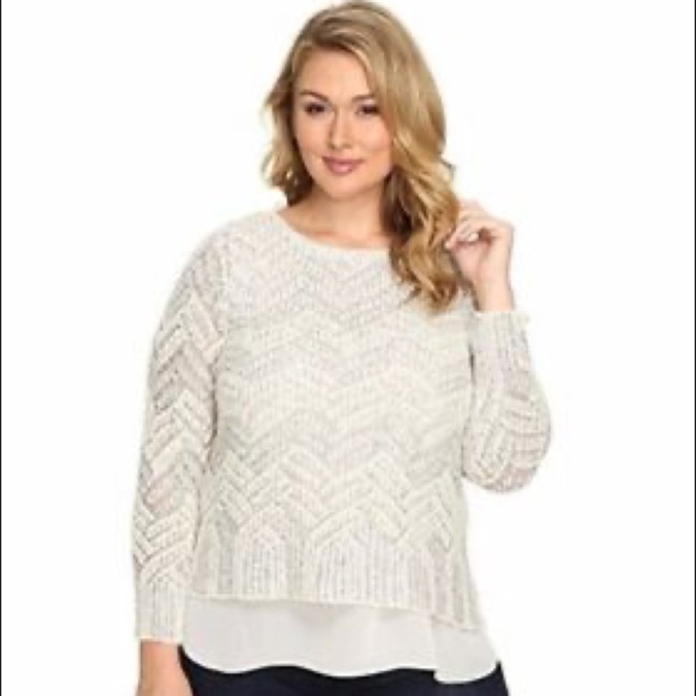 Lucky brand sweater silver/cream